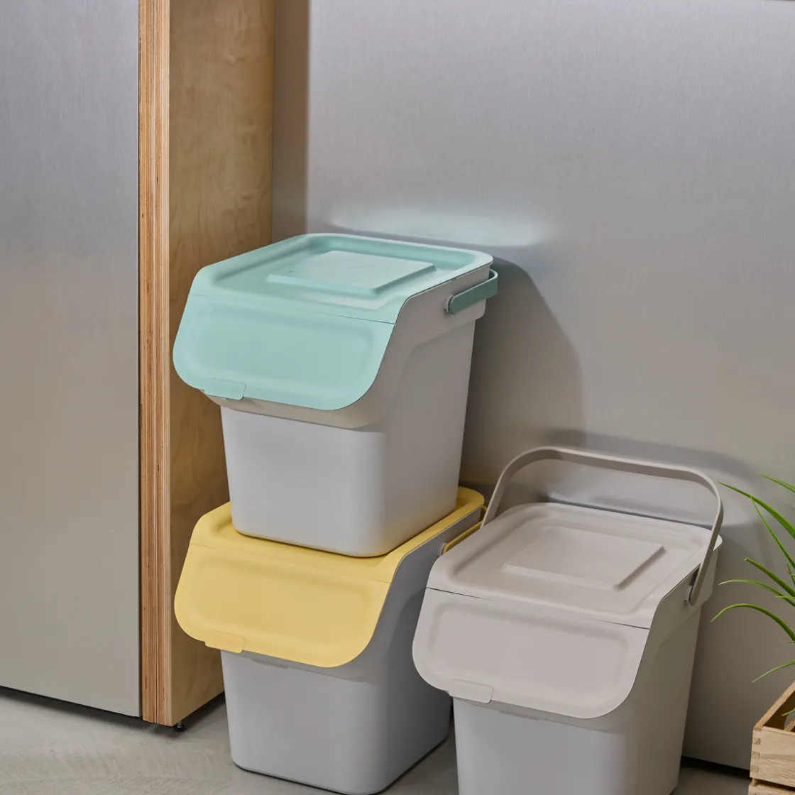 5five Poubelle de tri sélectif empilable en plastique 20L