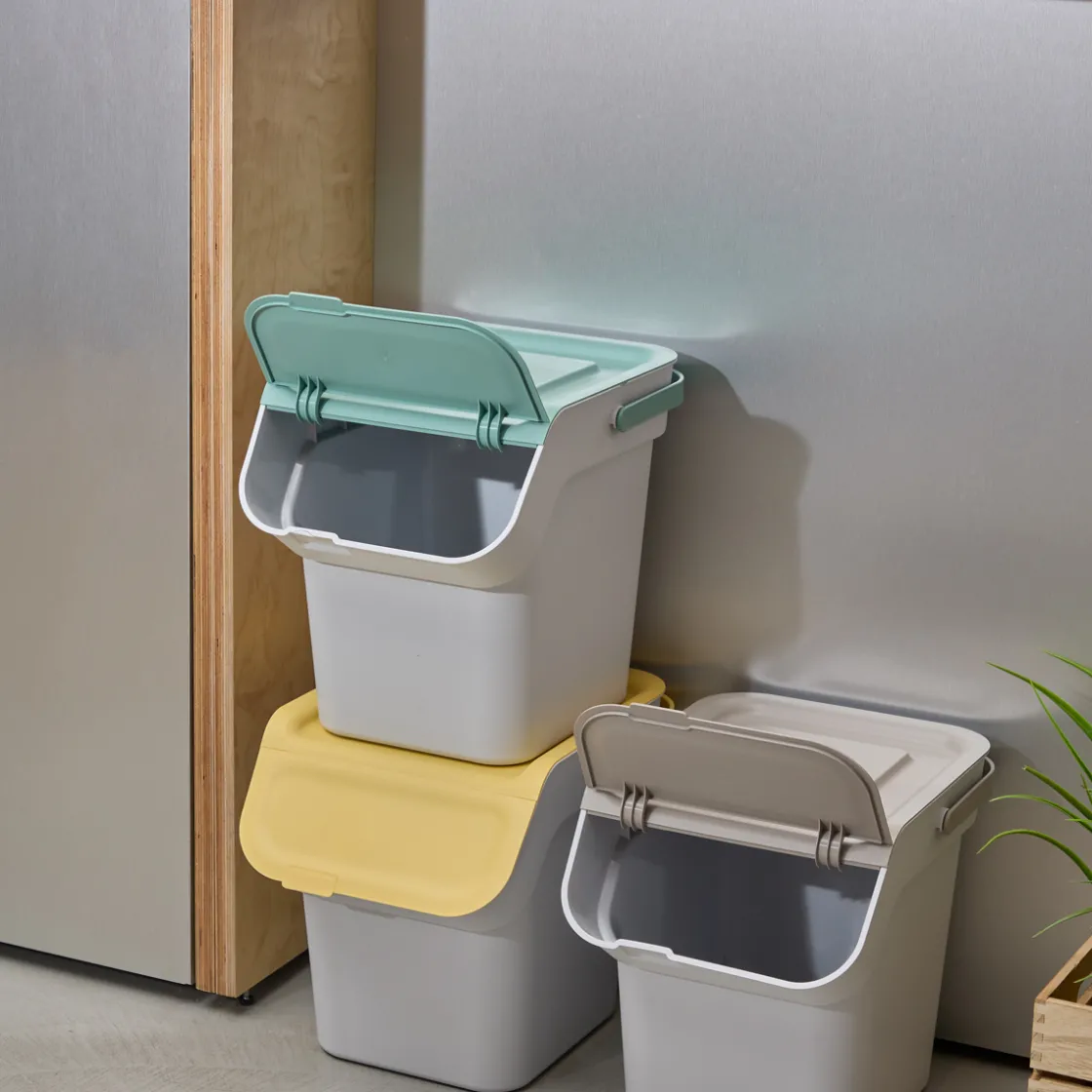 5five Poubelle de tri sélectif empilable en plastique 20L