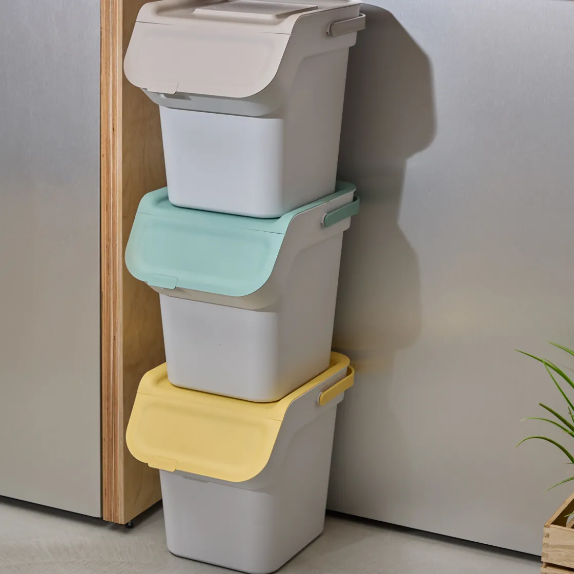 5five Poubelle de tri sélectif empilable en plastique 20L