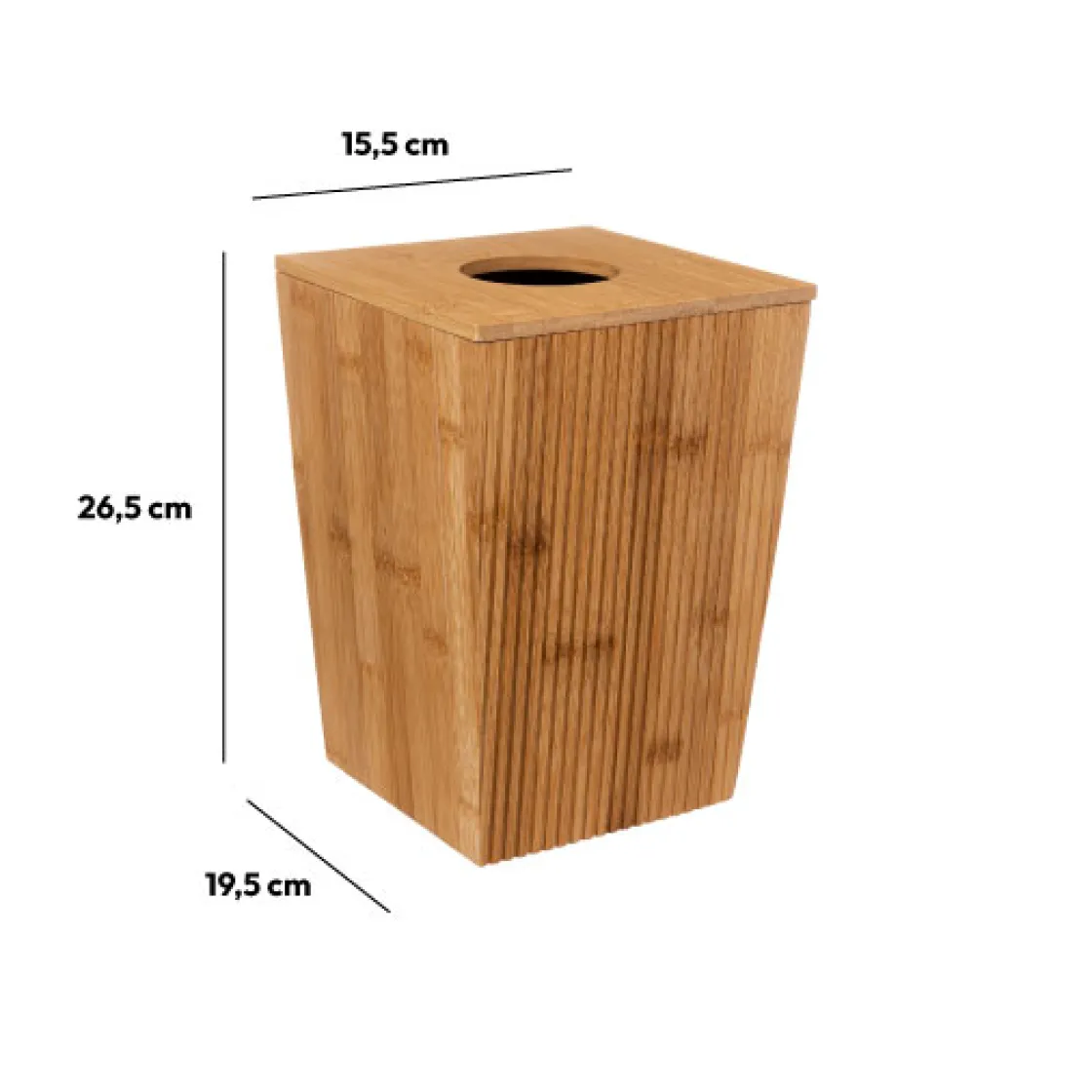 5five Poubelle en bambou 6L