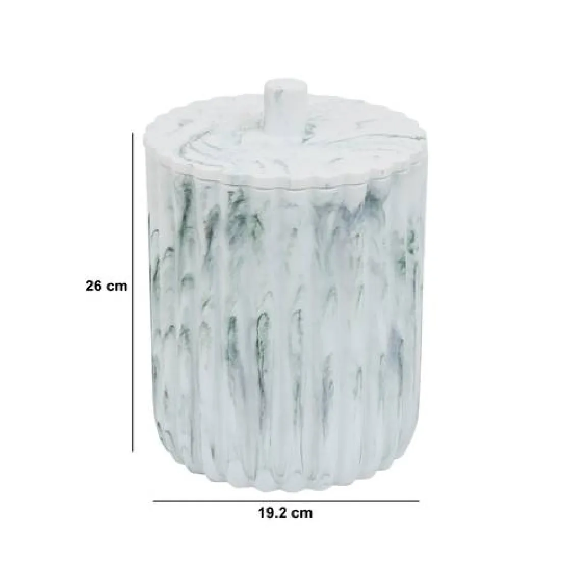 5five Poubelle, Manuel, 5 l, Blanc