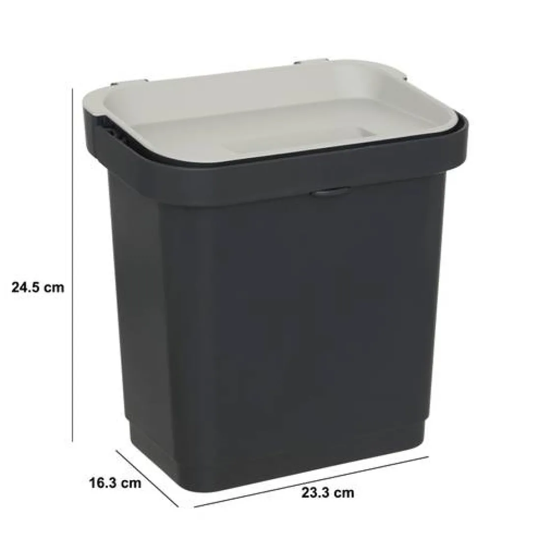 5five Poubelle, Manuel, 5 l, Noir