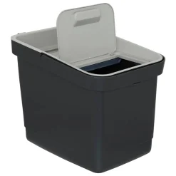 5five Poubelle, Manuel, 20,5 l, Noir