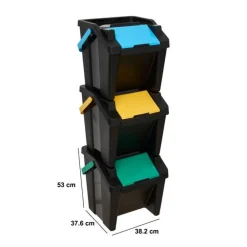 5five Poubelle, Manuel, 30 l, Noir