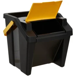 5five Poubelle, Manuel, 30 l, Noir