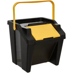 5five Poubelle, Manuel, 30 l, Noir