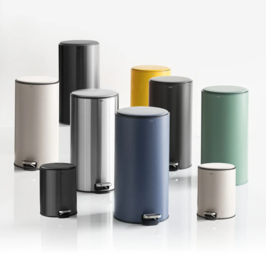 5five Poubelle métal 30L, Argile