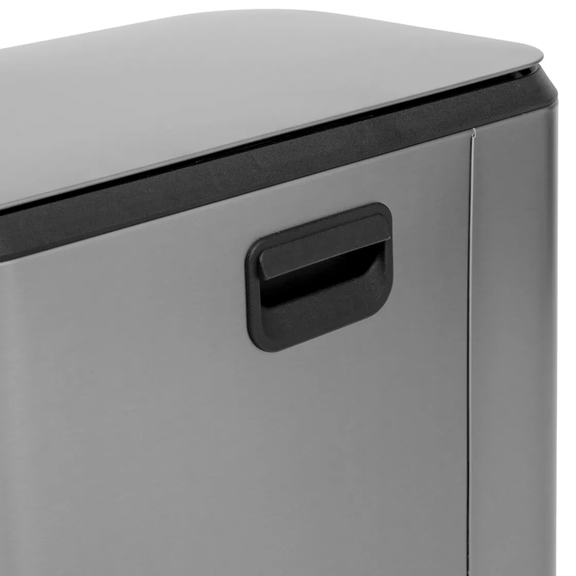 5five Poubelle métal 50L, Inox finition mat