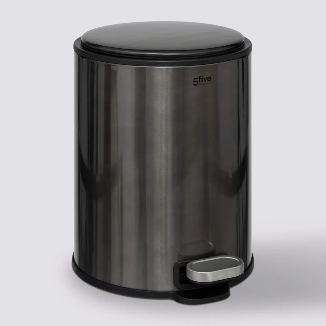 5five Poubelle métal 6L, Noir