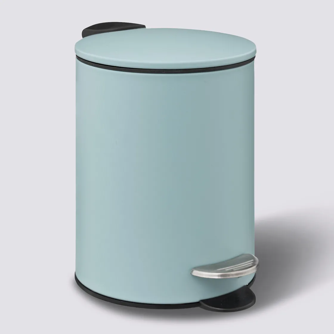 5five Poubelle métal Soft Close 3L, Bleu artic