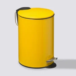 5five Poubelle métal Soft Close 3L, Jaune