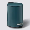 5five Poubelle métal Soft Close 3L, Bleu pétrole