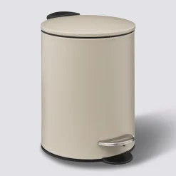 5five Poubelle métal Soft Close 3L, Beige naturel