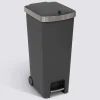 5five Poubelle, Pédale, 45 l, Gris