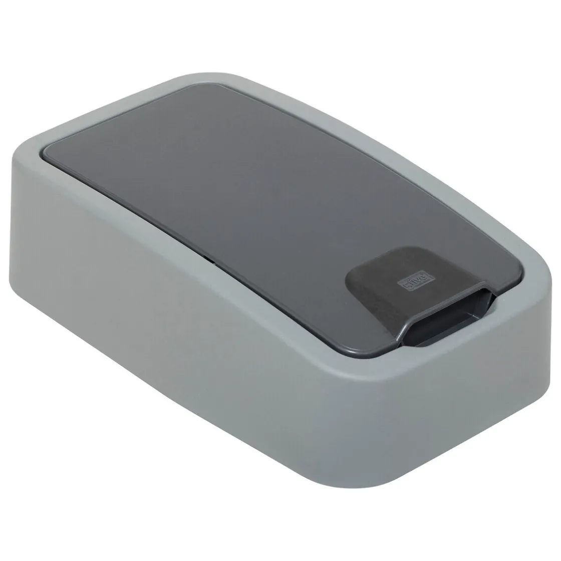 5five Poubelle plastique 2 ouvertures 10L, Gris