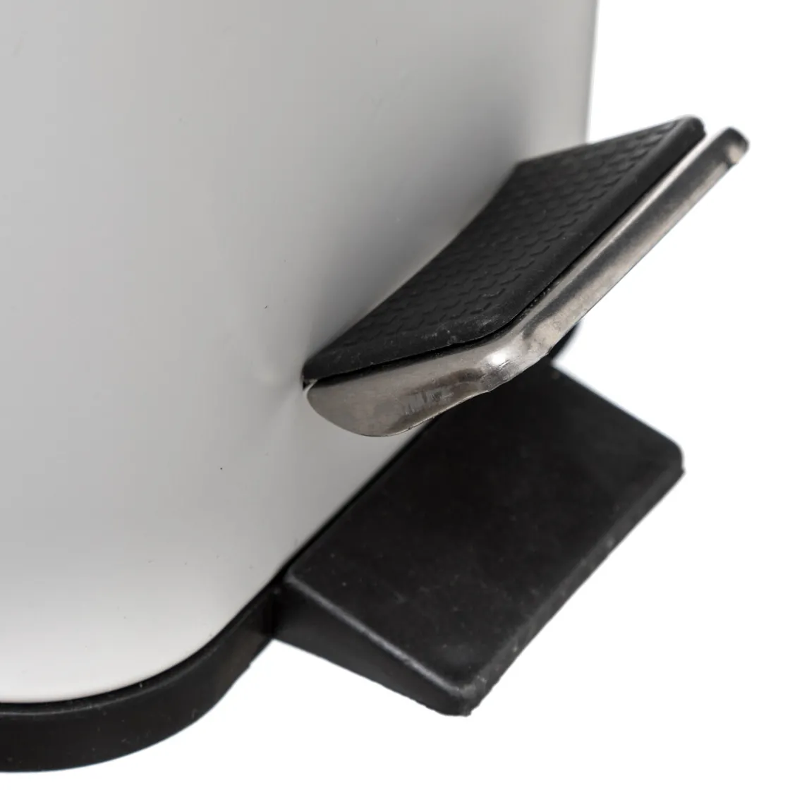 5five Poubelle rect soft close inox 5l, Blanc