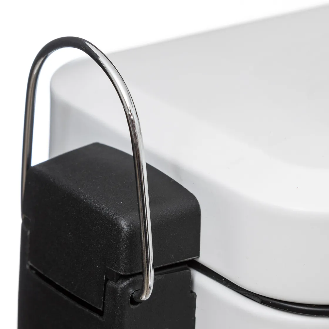 5five Poubelle rect soft close inox 5l, Blanc