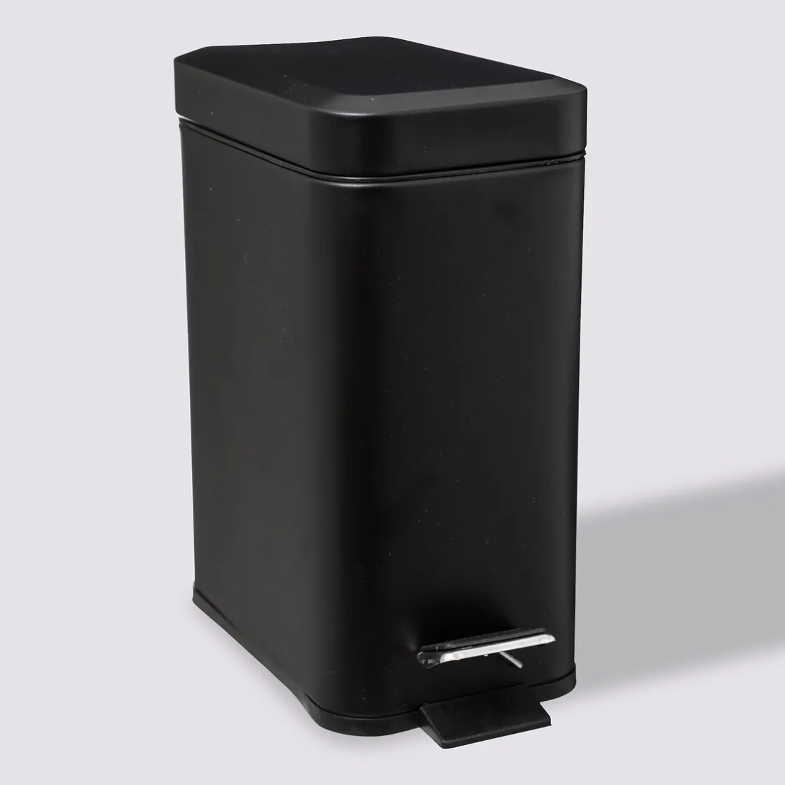 5five Poubelle rect soft close inox 5l, Noir