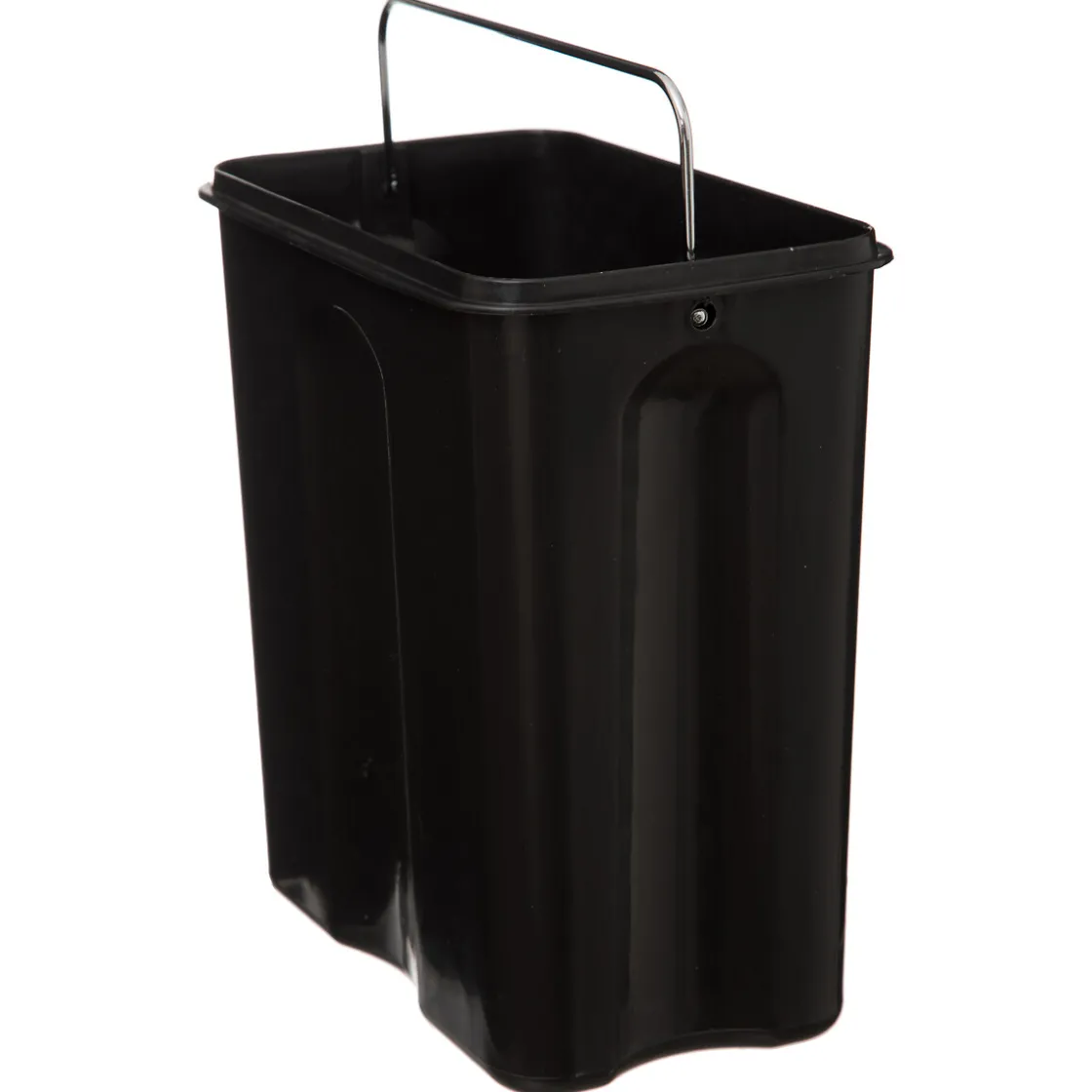 5five Poubelle rect soft close inox 5l, Noir