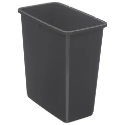 5five Poubelle rectangulaire à 2 ouvertures plastique 45L, Gris
