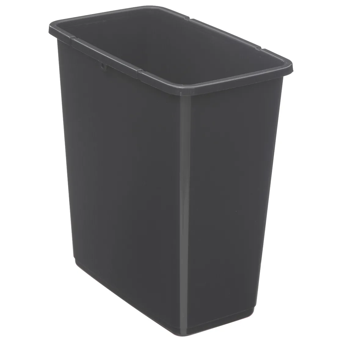 5five Poubelle rectangulaire à 2 ouvertures plastique 45L, Gris