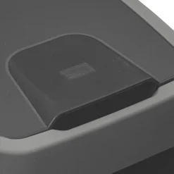 5five Poubelle rectangulaire à 2 ouvertures plastique 45L, Gris