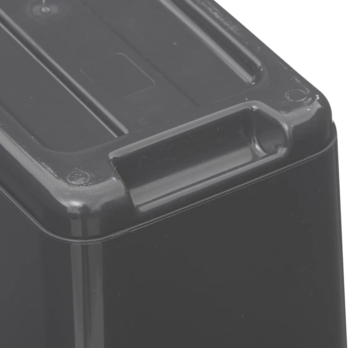 5five Poubelle rectangulaire à 2 ouvertures plastique 45L, Gris