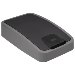 5five Poubelle rectangulaire à 2 ouvertures plastique 45L, Gris