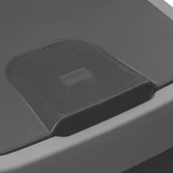 5five Poubelle rectangulaire à 2 ouvertures plastique 25L, Gris