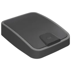 5five Poubelle rectangulaire à 2 ouvertures plastique 25L, Gris