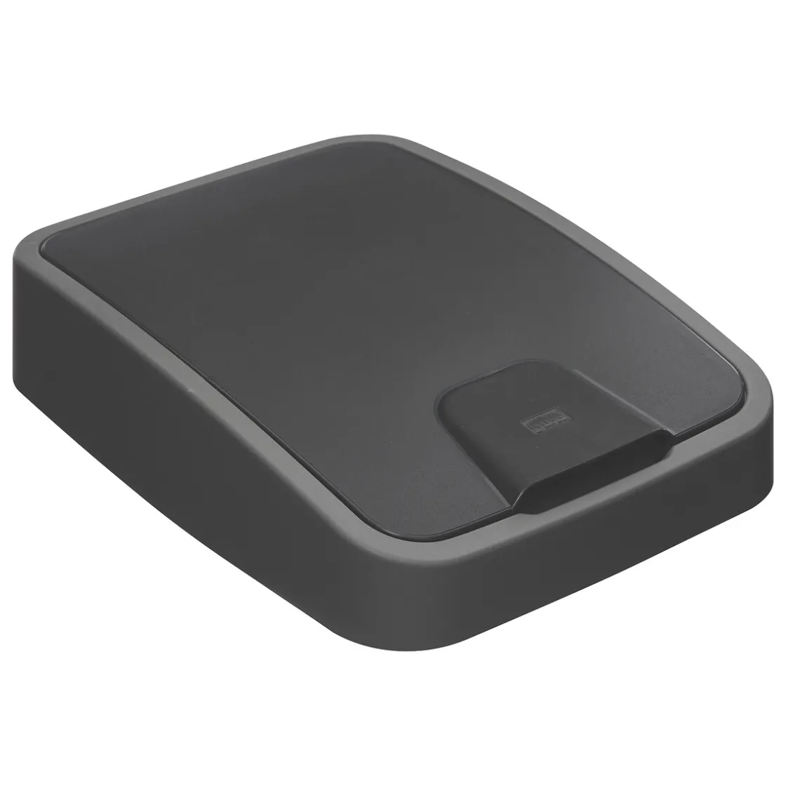 5five Poubelle rectangulaire à 2 ouvertures plastique 25L, Gris