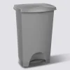 5five Poubelle rectangulaire à pédale plastique 42L, Gris