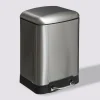5five Poubelle rectangulaire à pédale métal 6L, Inox