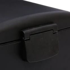 5five Poubelle rectangulaire à pédale métal 30L, Noir