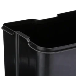 5five Poubelle rectangulaire à pédale métal 30L, Noir
