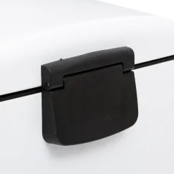 5five Poubelle rectangulaire à pédale métal 30L, Blanc