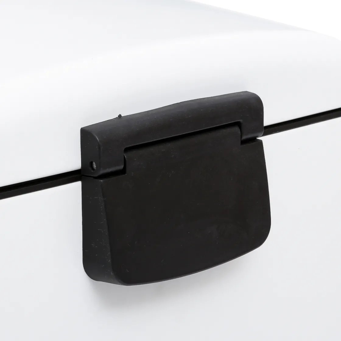 5five Poubelle rectangulaire à pédale métal 30L, Blanc