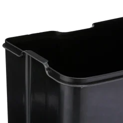 5five Poubelle rectangulaire à pédale métal 30L, Blanc