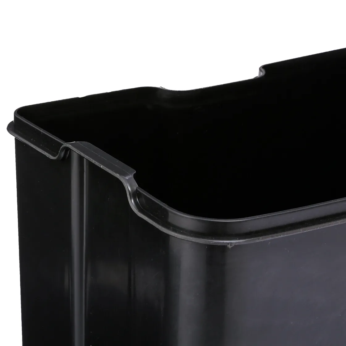 5five Poubelle rectangulaire à pédale métal 30L, Blanc