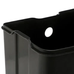 5five Poubelle rectangulaire à pédale métal 6L, Noir