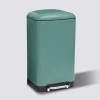 5five Poubelle rectangulaire à pédale métal 30L, Vert