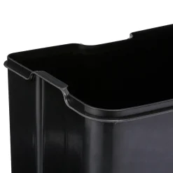 5five Poubelle rectangulaire à pédale métal 30L, Bleu marine