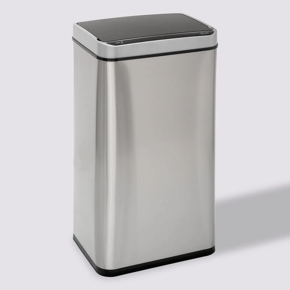 5five Poubelle rectangulaire automatique 40L, Inox