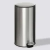 5five Poubelle ronde à pédale métal 30L, Inox