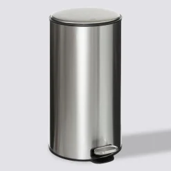 5five Poubelle ronde à pédale métal 30L, Inox