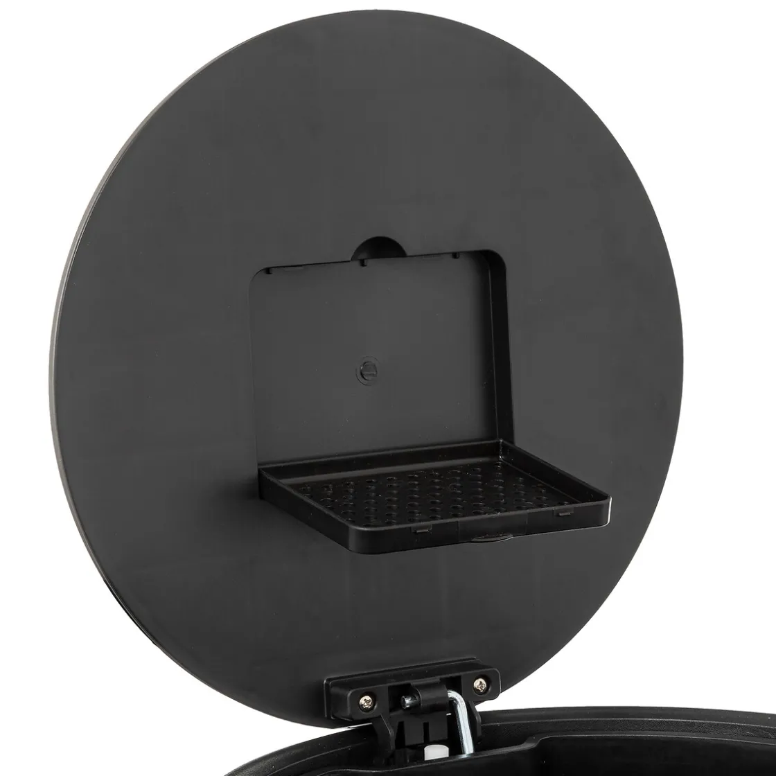 5five Poubelle ronde à pédale métal 30L, Inox noir