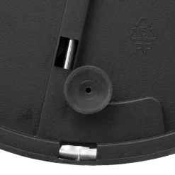 5five Poubelle ronde avec couvercle bambou 30L, Blanc