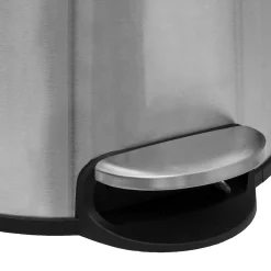 5five Poubelle ronde avec couvercle bambou 30L, Inox