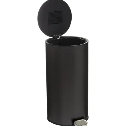 5five Poubelle ronde en métal 30L, Gris charbon