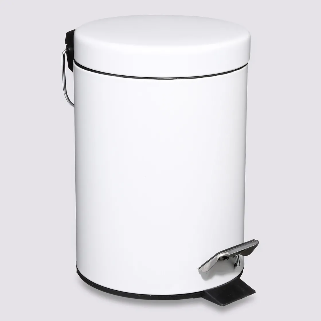 5five Poubelle ronde métal 3L, Blanc